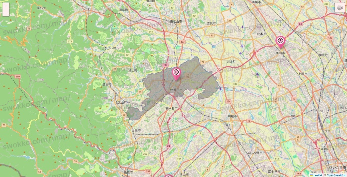 埼玉県のFIT365の店舗地図