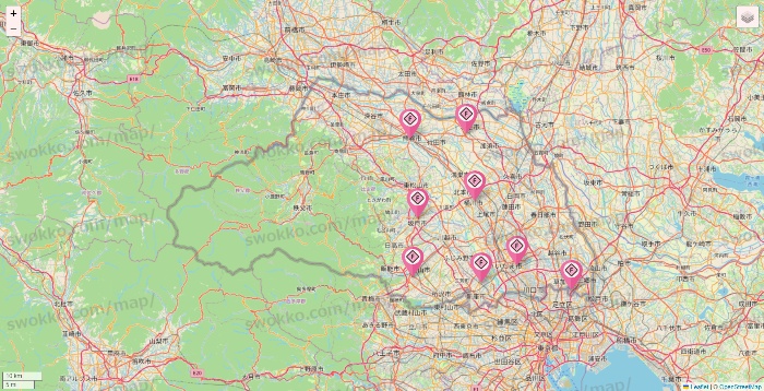 埼玉県のFIT365の店舗地図