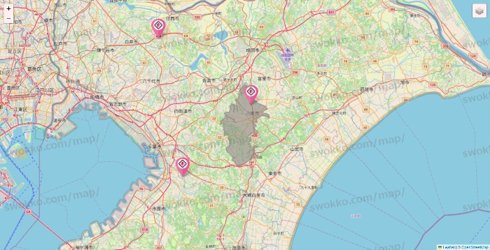 千葉県のFIT365の店舗地図