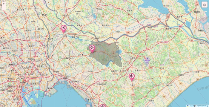 千葉県のFIT365の店舗地図