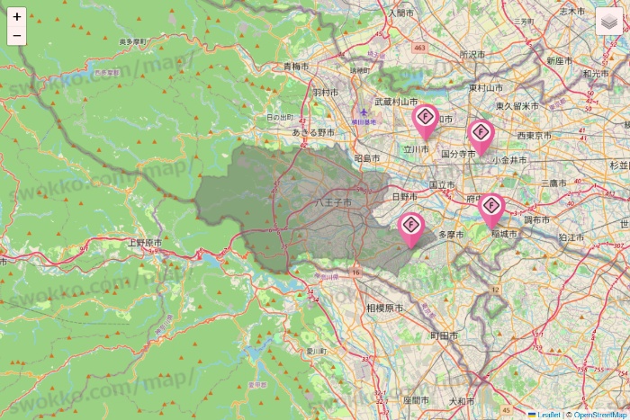 東京都のFIT365の店舗地図