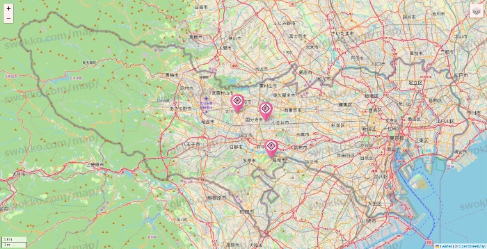 東京都のFIT365の店舗地図