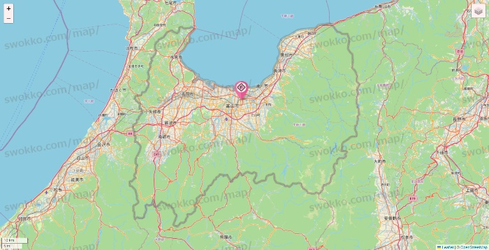 富山県のFIT365の店舗地図