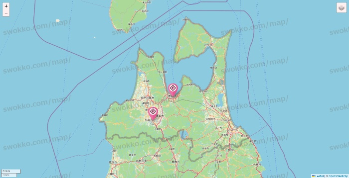 青森県のFIT365の店舗地図