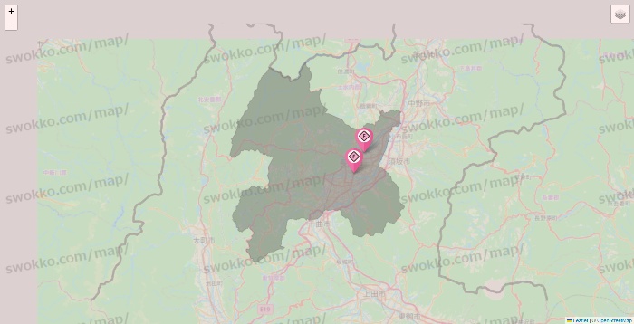 長野県のFIT365の店舗地図