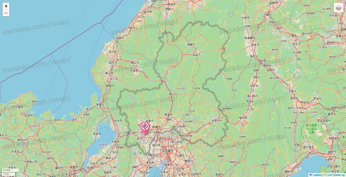岐阜県のFIT365の店舗地図