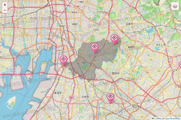愛知県のFIT365の店舗地図