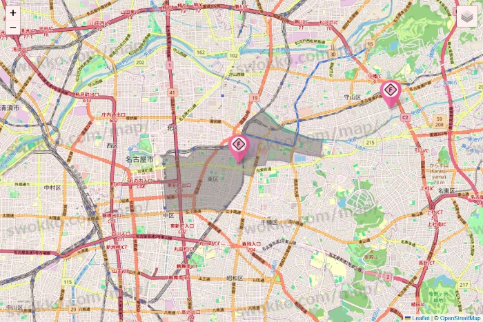 愛知県のFIT365の店舗地図