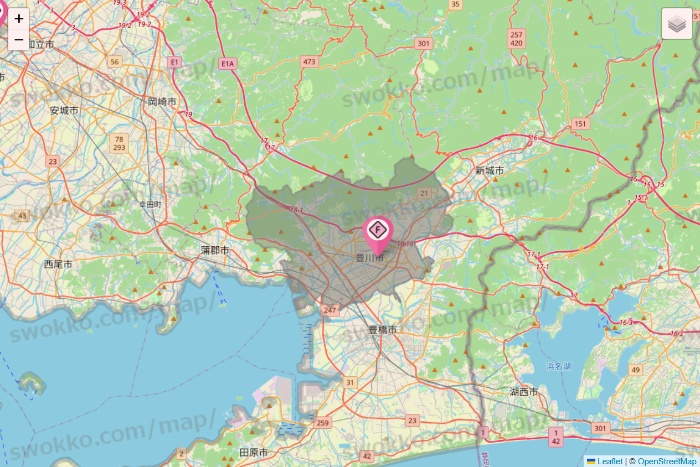 愛知県のFIT365の店舗地図
