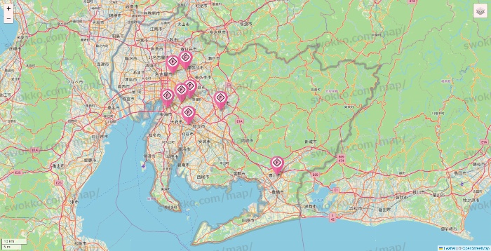 愛知県のFIT365の店舗地図
