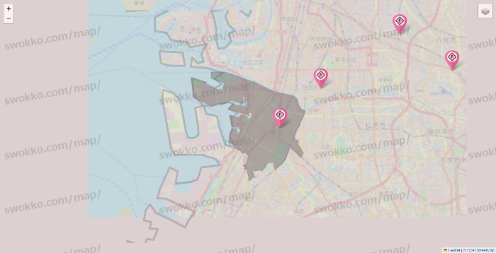 大阪府のFIT365の店舗地図