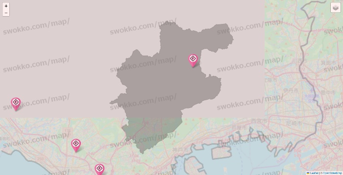 兵庫県のFIT365の店舗地図