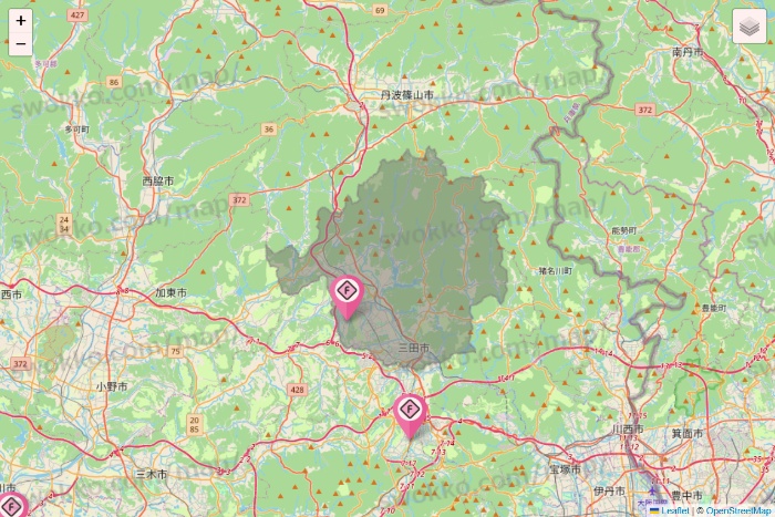 兵庫県のFIT365の店舗地図