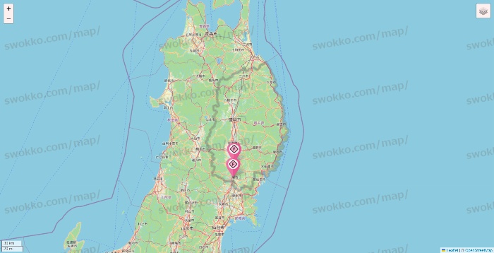 岩手県のFIT365の店舗地図