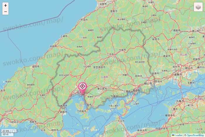 広島県のFIT365の店舗地図