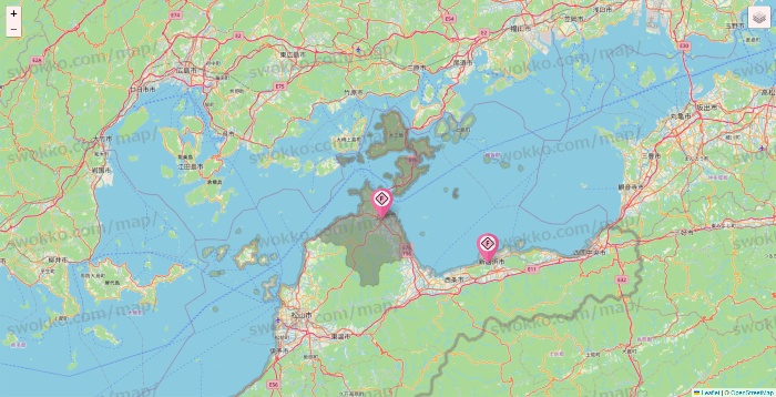 愛媛県のFIT365の店舗地図