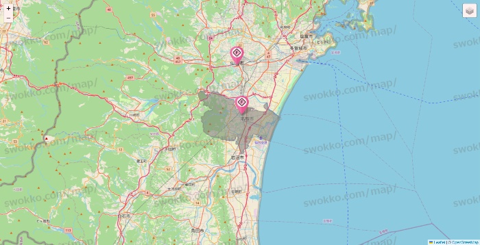宮城県のFIT365の店舗地図