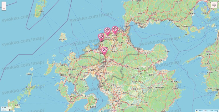 福岡県のFIT365の店舗地図