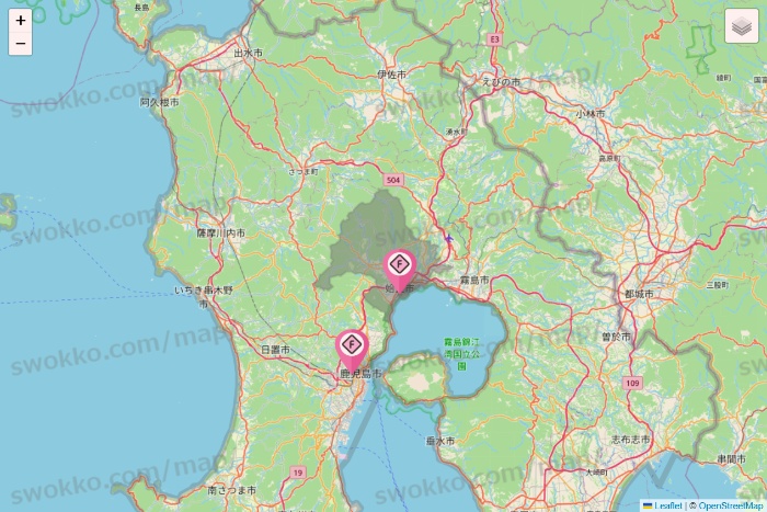 鹿児島県のFIT365の店舗地図