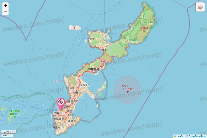 沖縄県のFIT365の店舗地図