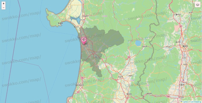 秋田県のFIT365の店舗地図