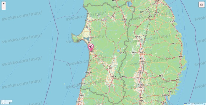 秋田県のFIT365の店舗地図