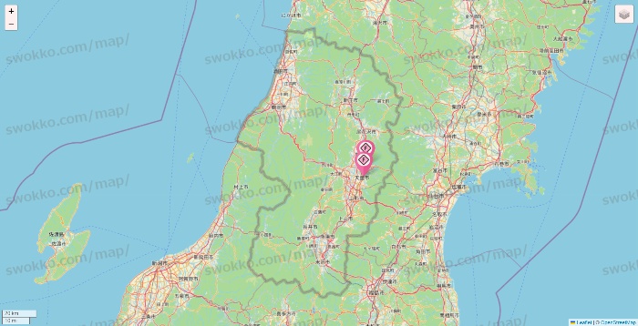 山形県のFIT365の店舗地図