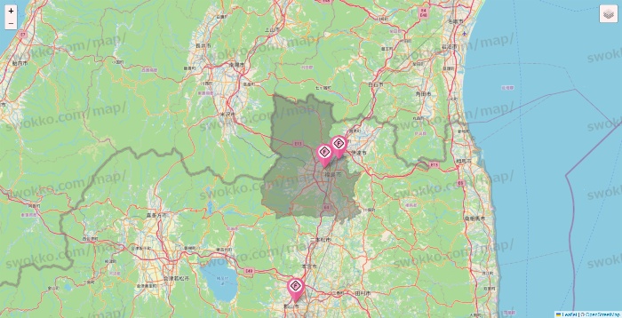 福島県のFIT365の店舗地図