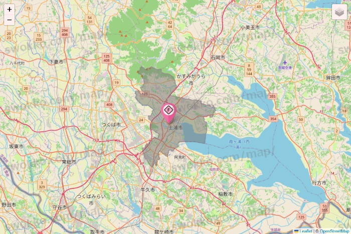 茨城県のFIT365の店舗地図