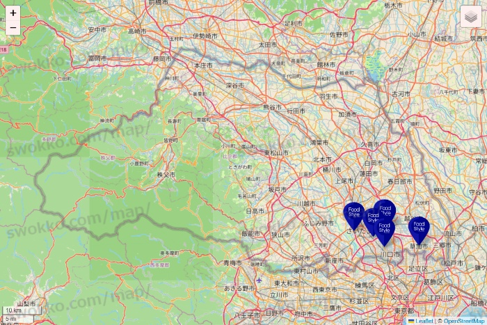 埼玉県のFoodStyle（フードスタイル）の店舗地図