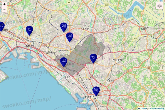 千葉県のFoodStyle（フードスタイル）の店舗地図