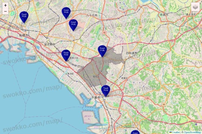 千葉県のFoodStyle（フードスタイル）の店舗地図