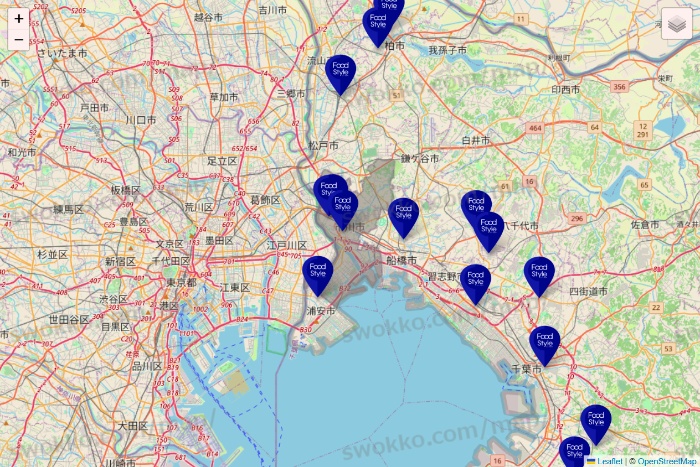 千葉県のFoodStyle（フードスタイル）の店舗地図