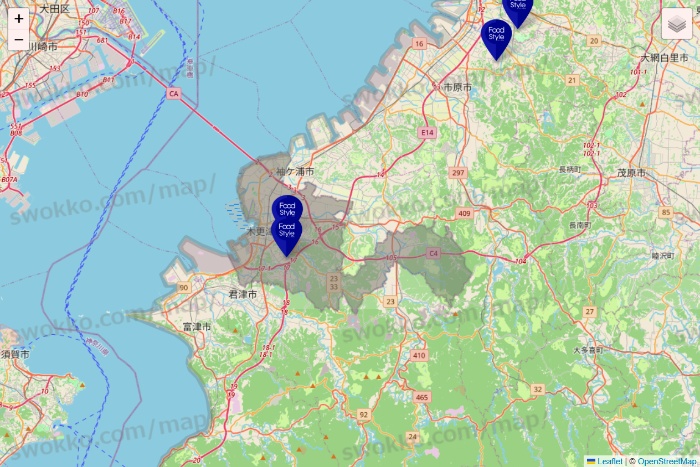 千葉県のFoodStyle（フードスタイル）の店舗地図