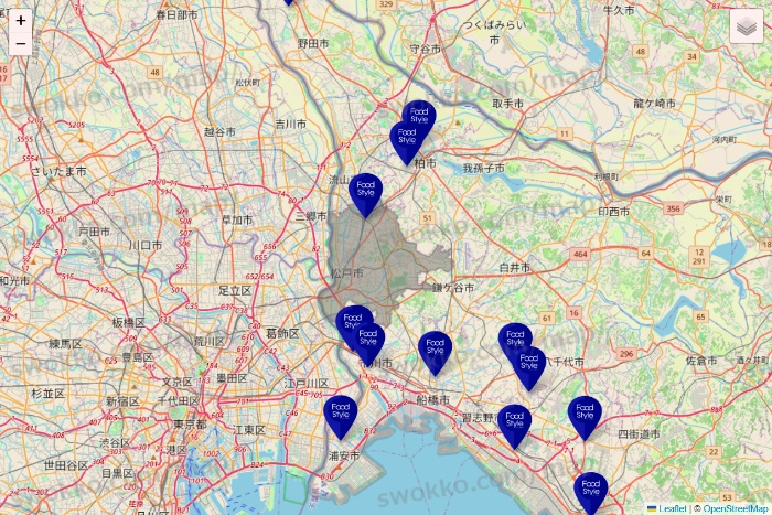 千葉県のFoodStyle（フードスタイル）の店舗地図