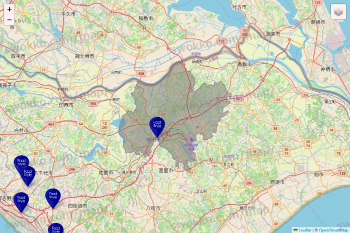 千葉県のFoodStyle（フードスタイル）の店舗地図