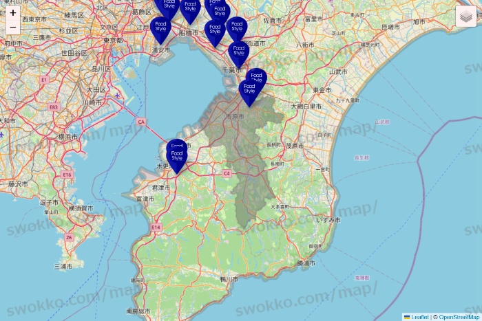 千葉県のFoodStyle（フードスタイル）の店舗地図