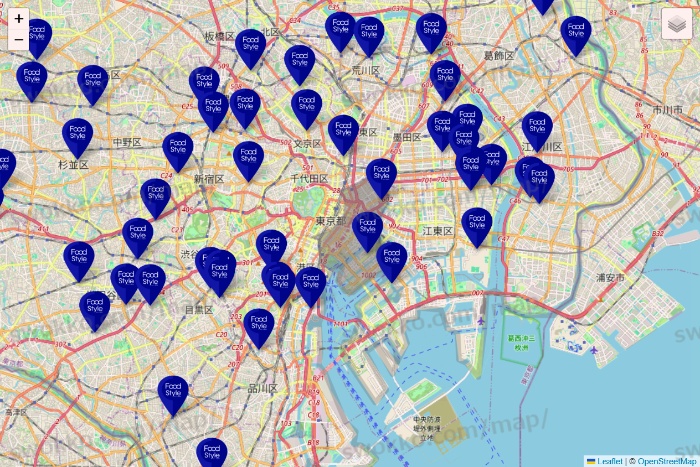 東京都のFoodStyle（フードスタイル）の店舗地図