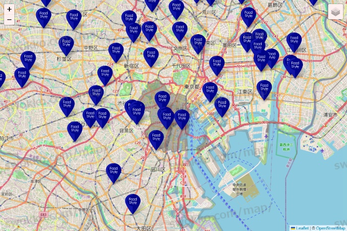 東京都のFoodStyle（フードスタイル）の店舗地図
