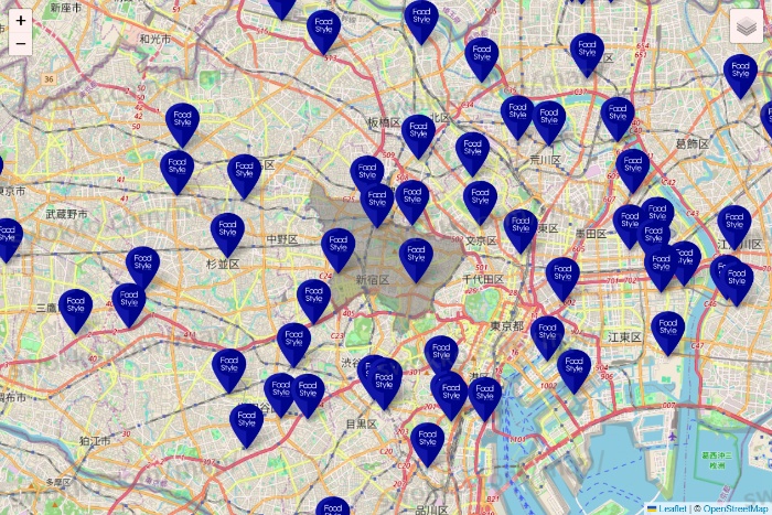 東京都のFoodStyle（フードスタイル）の店舗地図