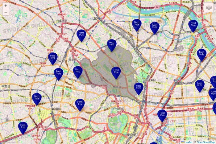 東京都のFoodStyle（フードスタイル）の店舗地図