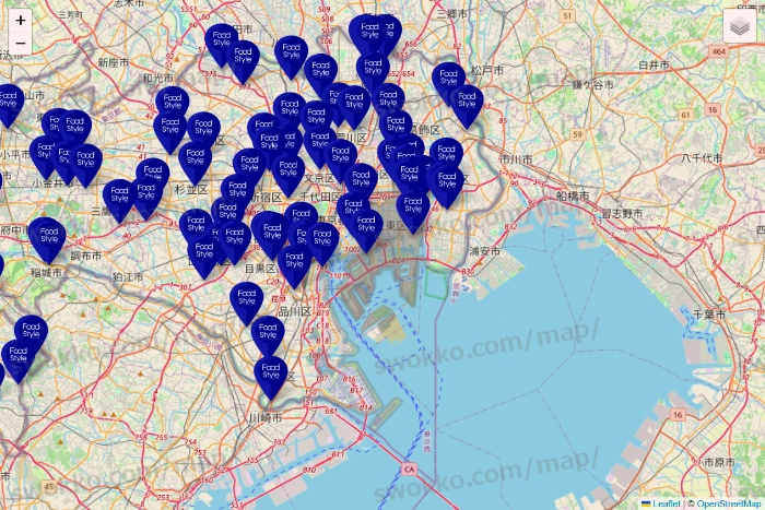 東京都のFoodStyle（フードスタイル）の店舗地図