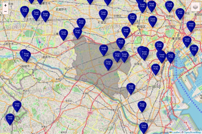 東京都のFoodStyle（フードスタイル）の店舗地図