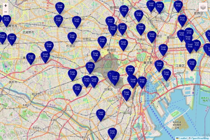 東京都のFoodStyle（フードスタイル）の店舗地図