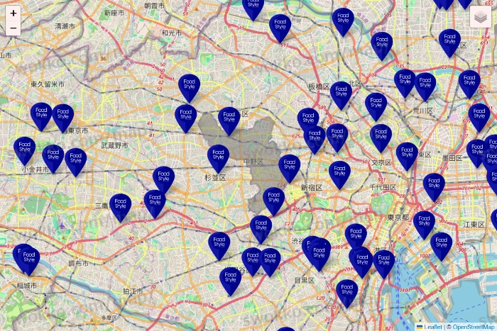 東京都のFoodStyle（フードスタイル）の店舗地図