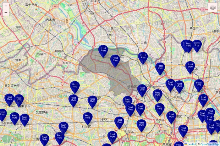 東京都のFoodStyle（フードスタイル）の店舗地図