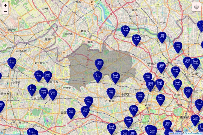 東京都のFoodStyle（フードスタイル）の店舗地図