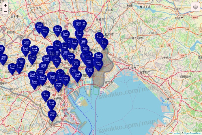 東京都のFoodStyle（フードスタイル）の店舗地図