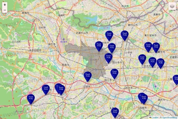 東京都のFoodStyle（フードスタイル）の店舗地図