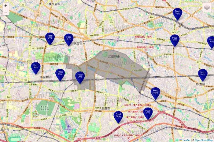 東京都のFoodStyle（フードスタイル）の店舗地図